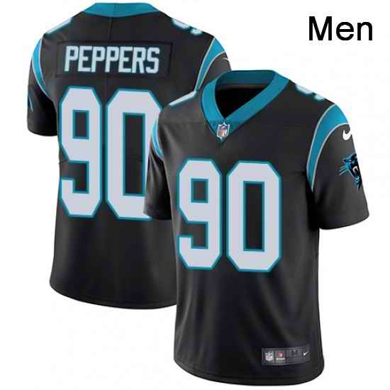 Mens Nike Carolina Panthers 90 Julius Peppers Black Team Color Vapor Untouchable Limited Player NFL Jersey